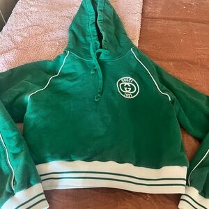Gucci Green Hoodie with White Accents